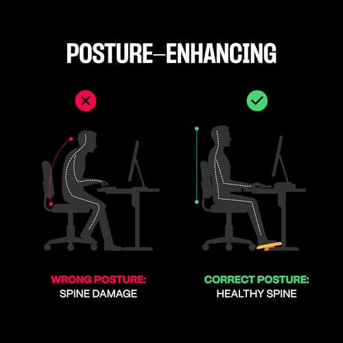Adjustable Under Desk Foot Stool - Ergonomic Foot Rest with 7 Angles - Walnut