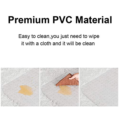 Azadx Clear Office Chair Mat for Low, Standard and No Pile Carpeted Floors, Plastic Computer Desk Chair Mat on Carpet for Easy Rolling, Durable Carpet Protector Mat (36 x 48'' Rectangle)