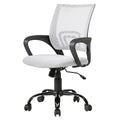 PayLessHere Office Computer Chair Ergonomic Cheap Desk Chair Adjustable Comfortable Mid Back Task Rolling Swivel with Lumbar Support for Home Office (Pack of 1, White)