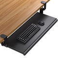 HUANUO Keyboard Tray Under Desk with C Clamp-Large Size, Steady Slide Keyboard Stand, No Screw into Desk, Perfect for Home or Office