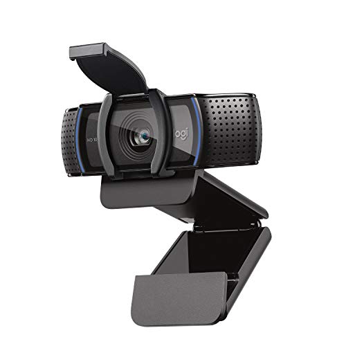 Logitech C920S HD Pro Webcam, Full HD 1080p/30fps Video Calling, Clear Stereo Audio, Light Correction, Privacy Shutter, Works with Skype, Zoom, FaceTime, Hangouts, PC/Mac/Laptop/Tablet/Xbox