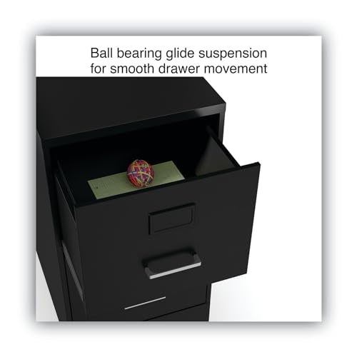 Alera Soho Vertical File Cabinet, 2 Drawers: File/File, Letter, Black, 14" X 18" X 24.1"