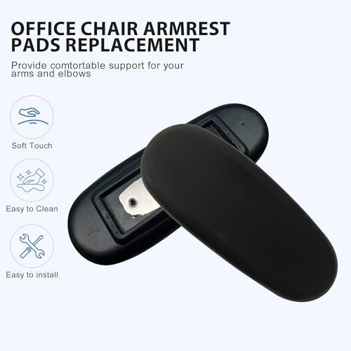 Office Chair Armrest Pads Replacement,Suitable for Most Gaming Chairs,2 Pack PU Arm Rest Cushion Covers, 10.31" x 4.13" Universal Ergonomic Armrest Cushion for Office Desk Chair Gaming Chair