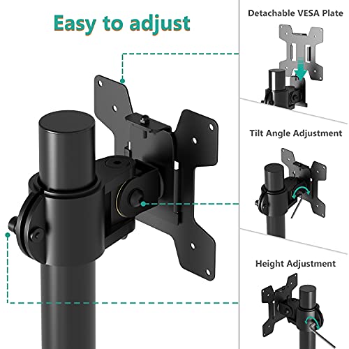 WALI Single Monitor Mount, Monitors Desk Mount, Single Monitor Arm Holds Screen Up to 32inch, 22lbs, Fully Adjustable Mount Designed for Home Office Application(M001S), Black