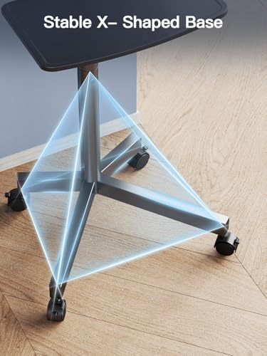 PERLESMITH Rolling TV Stand on Wheels for 23-65 Inch TVs,Tilt Mobile TV Cart Holds up to 99 lbs with Adjustable Height Shelf, Outdoor TV Stand for Bedroom Max VESA 400x400mm PSTVMC04