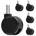 Office Chair Wheels 10mm Stem, 2.36"(60mm) Casters Compatible with 1KEA Chairs ONLY, 10mm(3/8") x22mm(7/8") Stem Replacement Chair Casters for Carpet and Hardwood Floors(Set of 5)