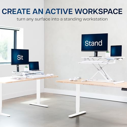 VIVO White 32 inch Stand Up Desk Riser, DESK-V000SW