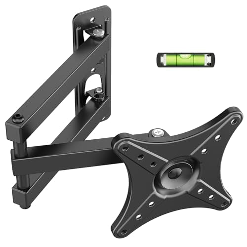 IWORKBOARD Full Motion TV Monitor Wall Mount Bracket for Most 13-32 Inch LED LCD Flat Curved Screen, Max VESA 100x100mm up to 33lbs, 360° Rotation Swivel Tilt Extension，Adjustable Articulating Arms