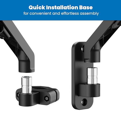 Mount-It! Keyboard Wall Mount with Pole Option, Adjustable Keyboard and Mouse Tray with Spring Arm, Full Motion Swivel Tilt Extension, Ergonomic Workstation for Medical, Office, and Sim Racing