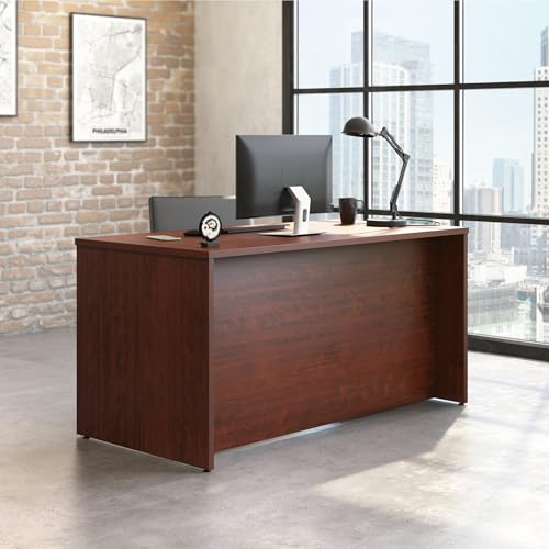 OfficeWorks by Sauder Affirm 60'' Desk Shell, L: 59.06'' x W: 29.53'' x H: 29.29'', Classic Cherry