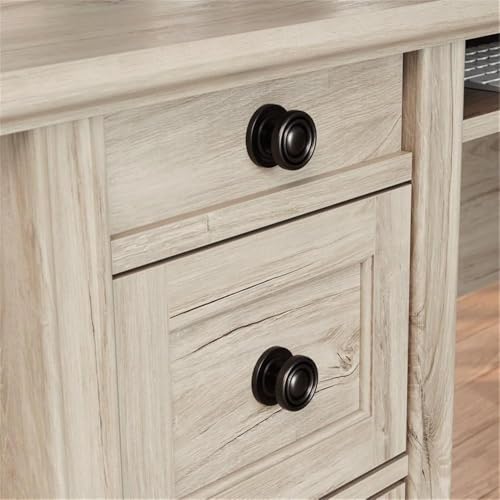 Sauder Hammond Chalk Oak L-Shaped Desk with Cord Management, Chalk Oak Finish