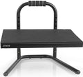 VIVO Ergonomic Height Adjustable Foot Rest Relief Platform, Elevated Stool for Comfortable Sit to Stand Workstation, Non-Slip Surface, Portable, Home Office Classroom Use, Black, STAND-FT01