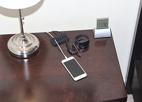 Heaviest Cable Organizer on the Market! Compact and Weighted Desktop Cord Holder and Cable Organizer, Eco-Friendly Silicone, No Bad Smell, Bundled with 4 Reusable Cable Ties! (Black)