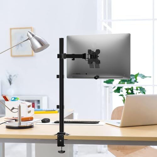 WALI Monitor Arm Mount for Desk, Single Extra Tall Computer Desk Mount, Monitor Bracket Mount Stand Single, up to 32 inch, 22 lbs (M001XL), Black