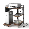 Sedegn Large Printer Stand with Power: 3-Outlet Charging Station