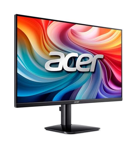 Acer 27 Inch Monitor- KB272-27 Inch FHD IPS (1920 x 1080) Display, Up to 120Hz Refresh Rate, 99% sRGB, Tilt, Adaptive-Sync Support (FreeSync Compatible) 1ms (VRB), sRGB 99% Color, HDMI & VGA Ports