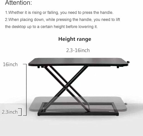 Rxrpexjke Height Adjustable Standing Desk Converter,Keyboard Riser for Stand Up Desk Riser,Computer Keyboard Stand for Desktop,Computer Workstations Home Office Portable Table Black Size 23.6 Inch