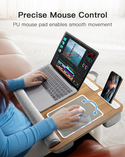 HUANUO Lap Desk Set - Fits up to 17 inches Laptop Desk, Built in Mouse Pad & Wrist Pad for Notebook, Laptop, Tablet