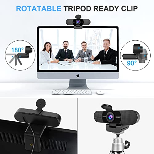 EMEET 1080P Webcam with Microphone, C960 Web Camera, 2 Mics Streaming Webcam, 90°FOV Computer Camera, Plug and Play USB Web Cam for Online Calling/Conferencing, Zoom/Teams/Facetime/YouTube, Laptop/PC