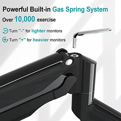 MOUNT PRO 40 inch Single Monitor Mount Stand fits 30.9lbs Ultrawide Screen, Heavy Duty Gas Spring Monitor Arm, Premium Desk Computer VESA Mount with Height/Tilt/Swivel/Rotation Adjustable