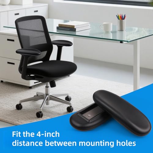 Fardtry Office Chair Armrest Replacement, PU Arm Pads Caps, Fit to Most Chairs with 4" Mounting Hole Distance, 1 Pair