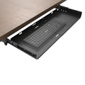 JINGCHENGMEI Sliding Keyboard Tray Under Desk, Pull-Out Keyboard and Mouse Tray, 27 x 9.8 inches Large Platform Slide-Out Computer Drawer for Typing, Metal, Black