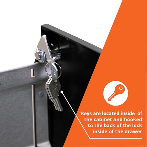 Lorell NuSparc 3 Drawer Locking Filing Cabinet | Pre-Assembled Steel Construction | Space-Saving Design is Perfect for Home and Small Office | Letter-Size | Assembled in North America