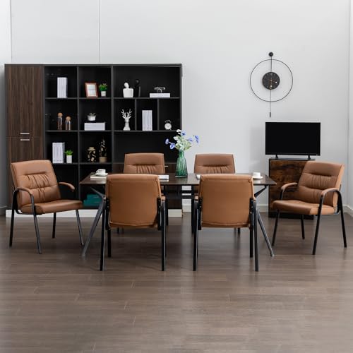 BoisKom Office Guest Reception Chair Set of 4, Conference Room Chairs Waiting Room Chairs 4 Pack, Modern Leather Office Desk Chair No Wheels.
