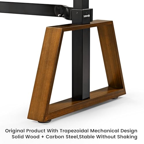 EUREKA ERGONOMIC Electric Standing Desk with Dual Drawers,63 Inche Executive Desk,Height Adjustable L-Shaped Office Desk, Computer Workstations with Monitor Stand,Right/Black