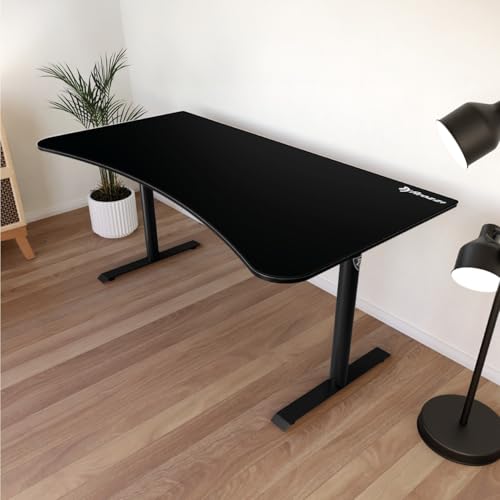 Arozzi Arena Gaming Desk Pad, Full Desk Mouse Pad for Arena Desk, Washable Desk Mat with Anti-Slip Rubber Base & Water-Resistant Surface, Pure Black