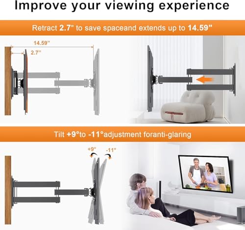 TV Wall Mount, Bracket for Most 13-32 inch LED, LCD Monitor and Plasma TVs, Max VESA 100x100mm by XINLEI (MA1330)