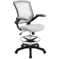 Modway MO-EEI-1423-GRY Veer-Reception Desk Flip-Up Arm Drafting Chair, 22.5"L x 25.5"W x 41.5-50"H, Gray
