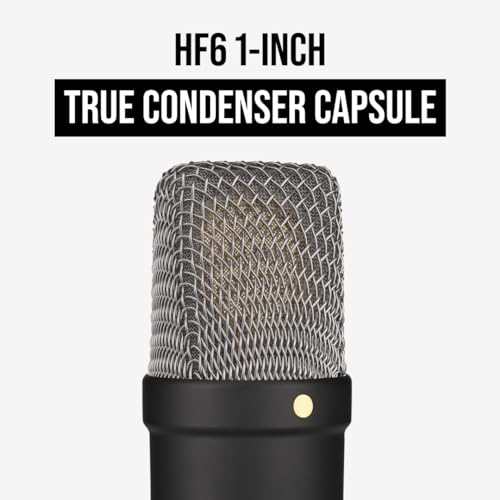 RØDE NT1 Signature Series Large-Diaphragm Condenser Microphone with Shock Mount, Pop Filter and XLR Cable for Music Production, Vocal Recording, Streaming and Podcasting (Black)