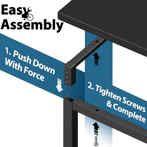 SHW Mission 48-Inch Home Office Computer Desk, Black