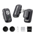 Hollyland Lark A1 Wireless Microphone for iPhone & Android, 48kHz/24-bit Studio Audio, 3-Level Noise Cancellation, 200m Range, Magnetic Mini Mic for Video Recording & Live Streaming (2TX + USB-C RX)
