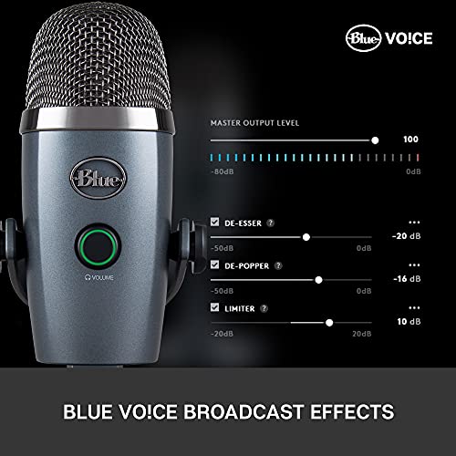 Logitech for Creators Blue Yeti Nano USB Microphone for Gaming, Streaming, Podcasting, Twitch, YouTube, Discord, Recording for PC and Mac, Plug & Play -Blackout