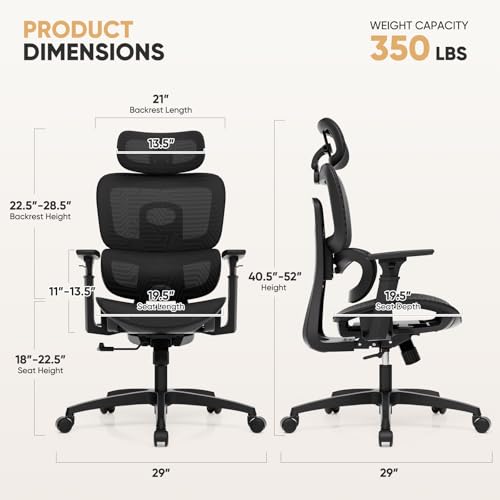 Magshion Mesh Office Chair, Ergonomic Desk Chair, Swivel Executive Chair