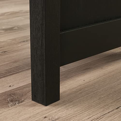 Sauder Cannery Bridge L-Shaped Office Desk with Storage Drawer and Self, in Raven Oak