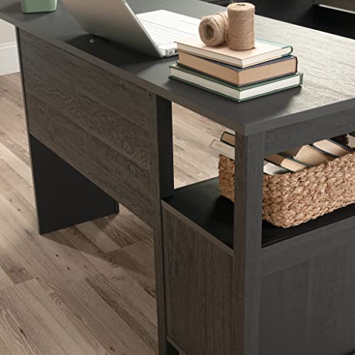 Sauder Cannery Bridge L-Shaped Office Desk with Storage Drawer and Self, in Raven Oak