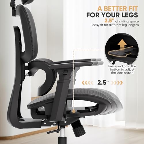 Magshion Mesh Office Chair, Ergonomic Desk Chair, Swivel Executive Chair