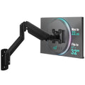 WALI Computer Monitor Wall Mount for 17 to 32 Inch Screens, Single Monitors Mount Holds up to 22lbs, Fully Adjustable Wall Mount Monitor Arm, 75x75/100x100mm VESA Mount (GSWM001), Black