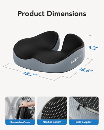 HUANUO Adjustable Desk Footrest, Seat Cushion for Office Chair