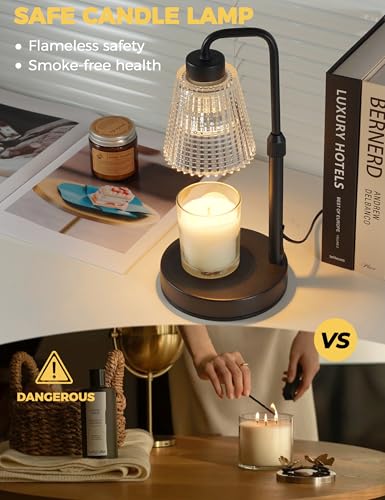 GODONLIF Candle Warmer Lamp with Cycle Timer, Birthday Gifts for Women Mom Her, House Warming Gifts New Home Room Decor, Wax Melt Warmer for Jar Candles with 2 Bulbs