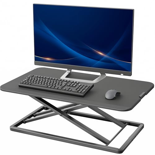 VIVO Black 29 inch Single Top Standing Desk Converter, DESK-V000U
