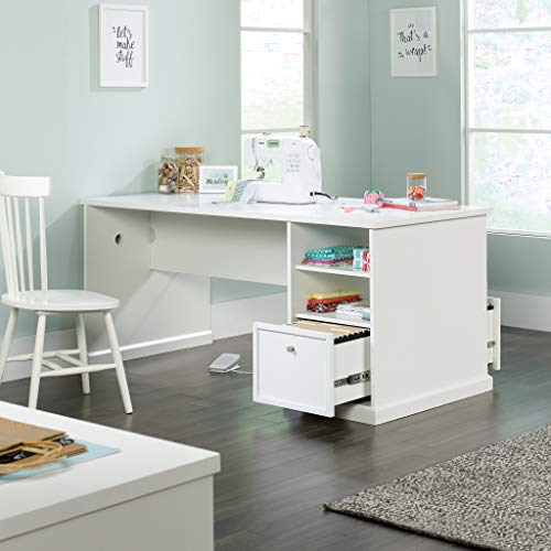 Sauder Craft Pro Series Craft Table/ Pantry cabinets, in White finish