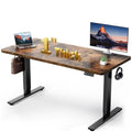 SIAGO Electric Standing Desk Adjustable - 60x28 Inch Sit Stand Desk with 1 Inch Thick Tabletop, Double Beam Frame, 3 Memory Height Adjustment, Cable Management for Home Office
