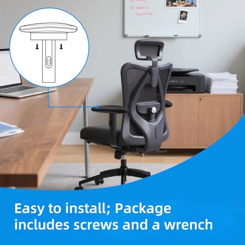 Fardtry Office Chair Armrest Replacement, PU Arm Pads Caps, Fit to Most Chairs with 4" Mounting Hole Distance, 1 Pair