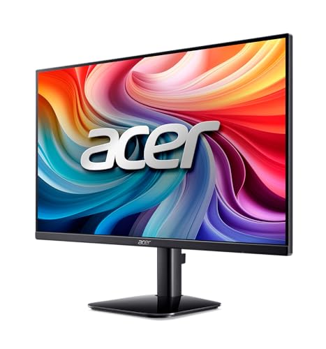 Acer 27 Inch Monitor- KB272-27 Inch FHD IPS (1920 x 1080) Display, Up to 120Hz Refresh Rate, 99% sRGB, Tilt, Adaptive-Sync Support (FreeSync Compatible) 1ms (VRB), sRGB 99% Color, HDMI & VGA Ports