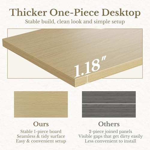 Perledesign L Shaped Standing Desk, 67 Inches Electric Adjustable Desk with Storage & 2 File Cabinets, Fluted Executive Corner Desk for Home Office with Built-in Outlets，1.18" Desktop, Light Walnut