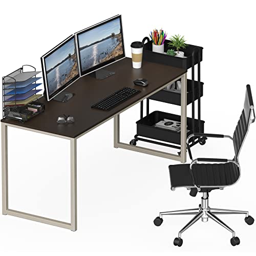 SHW Mission 55-Inch Home Office Computer Desk, Espresso